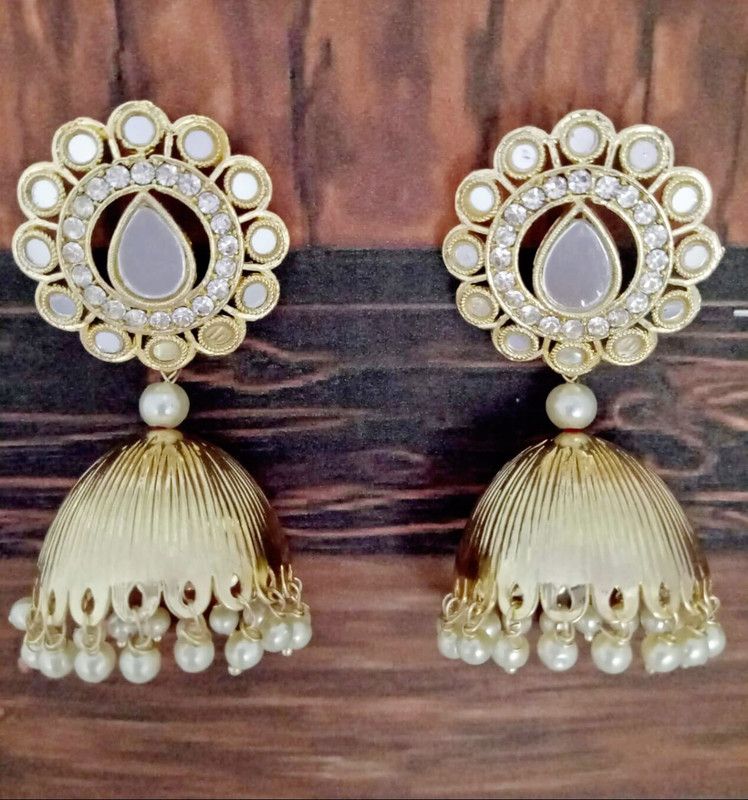 Jhumki Beads Alloy, Glass Jhumki Earring