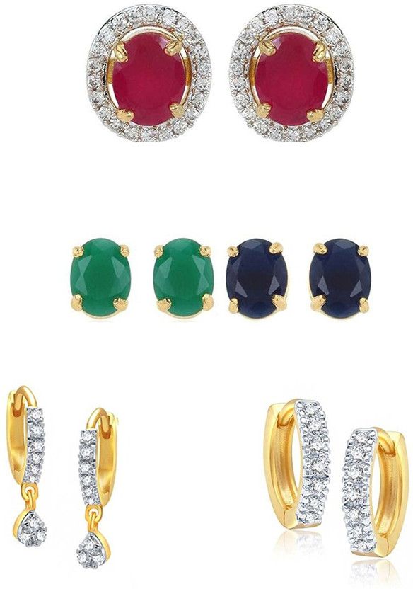 5 earring pair Diamond Alloy Earring Set