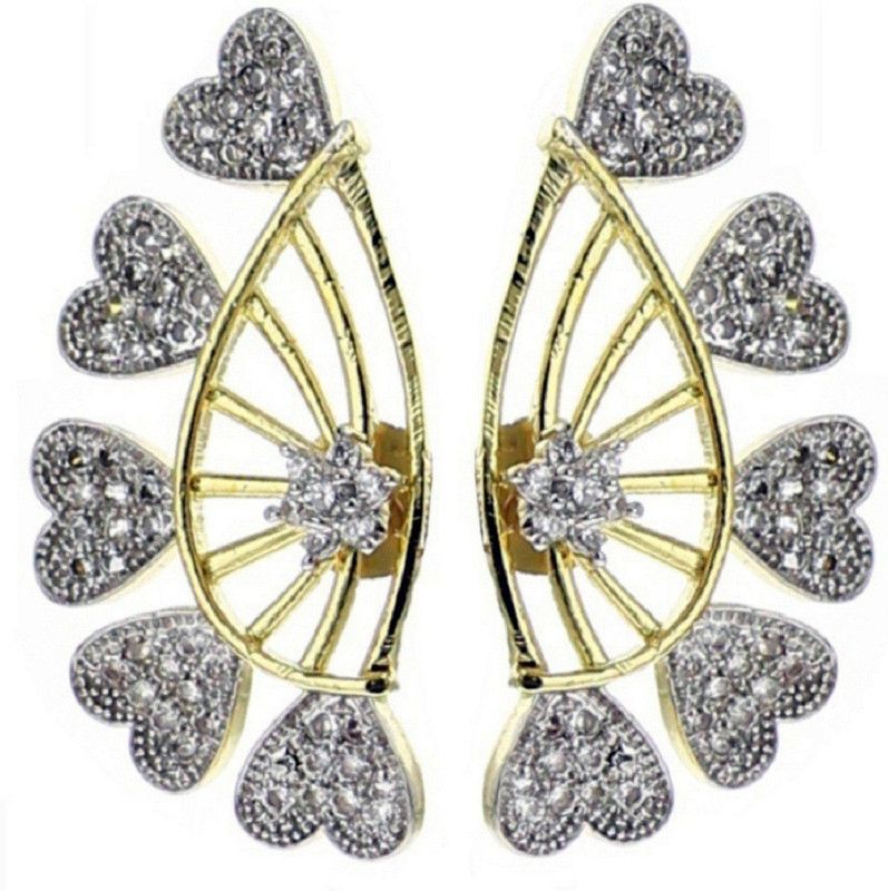Golden Plated Earcuffs for Girls and Women Metal Cuff Earring