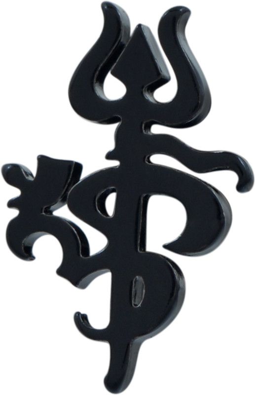 Stainless Steel Om Trishul Mahadev Trishul Black Color Religious Fancy Screw Back Classic Latest Design Single Ear Stud Earring Fashion Piercing Retainer Piercing Jewelry For Mens/Boys (1 PC) Metal Stud Earring
