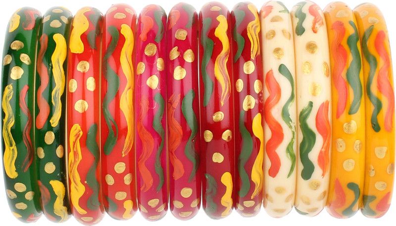 Resin Bangle Set  (Pack of 11)