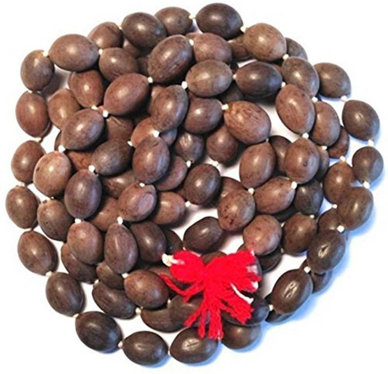 Pooja Samagri || Kamal Gatta Mala with 108 Lotus Seeds for Blessing of Laxmi MATA and Mystic Pooja Beads Self Certified Jaap Mala Wood Necklace