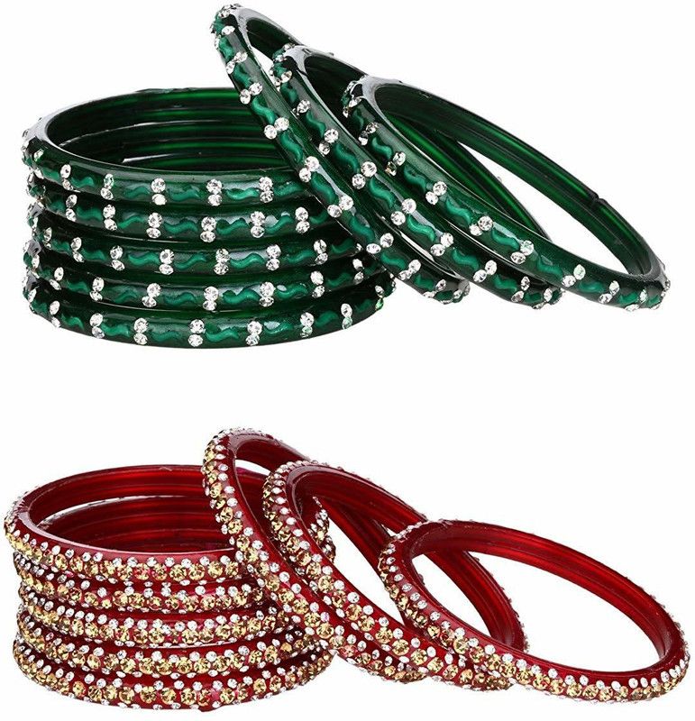 Glass Bangle  (Pack of 16)
