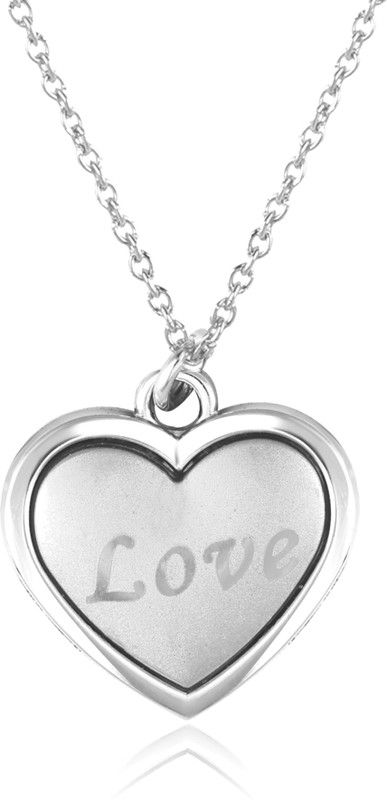 Valentine Day Gift for Girlfriend and Boyfriend Heart Couple Pendant KJCP11 Stainless Steel Locket