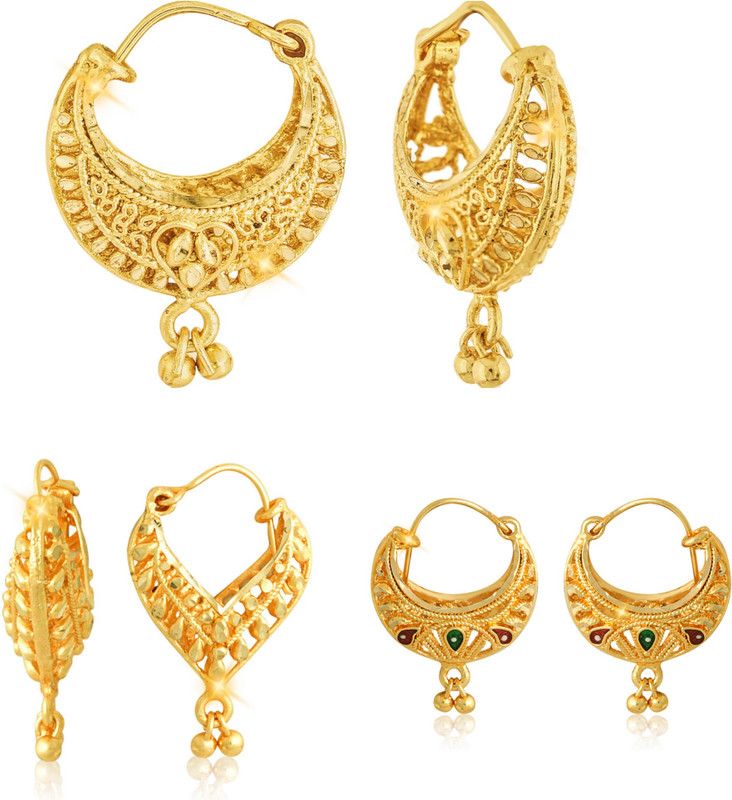 Sizzling Charming Alloy Stud&Chandbali Earring Combo set For Women&Girls Alloy, Brass Stud Earring, Chandbali Earring