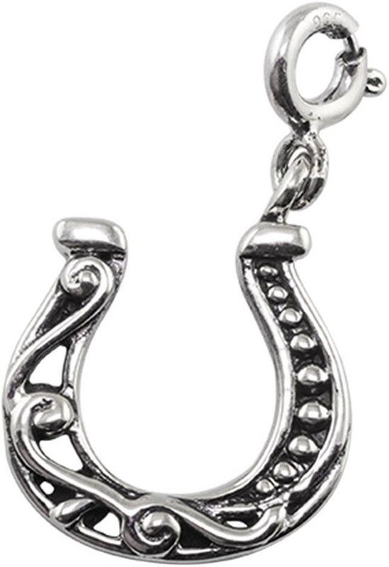 Fourseven Jewellery 925 Sterling Silver Good Luck Horseshoe Charm Sterling Silver Link Charm