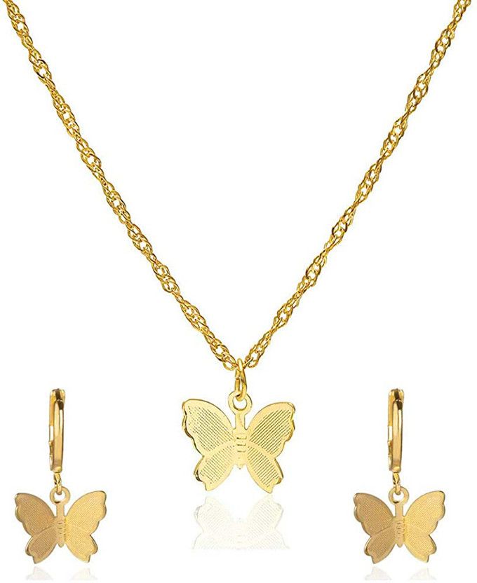 Gold-plated Plated Alloy Necklace Set
