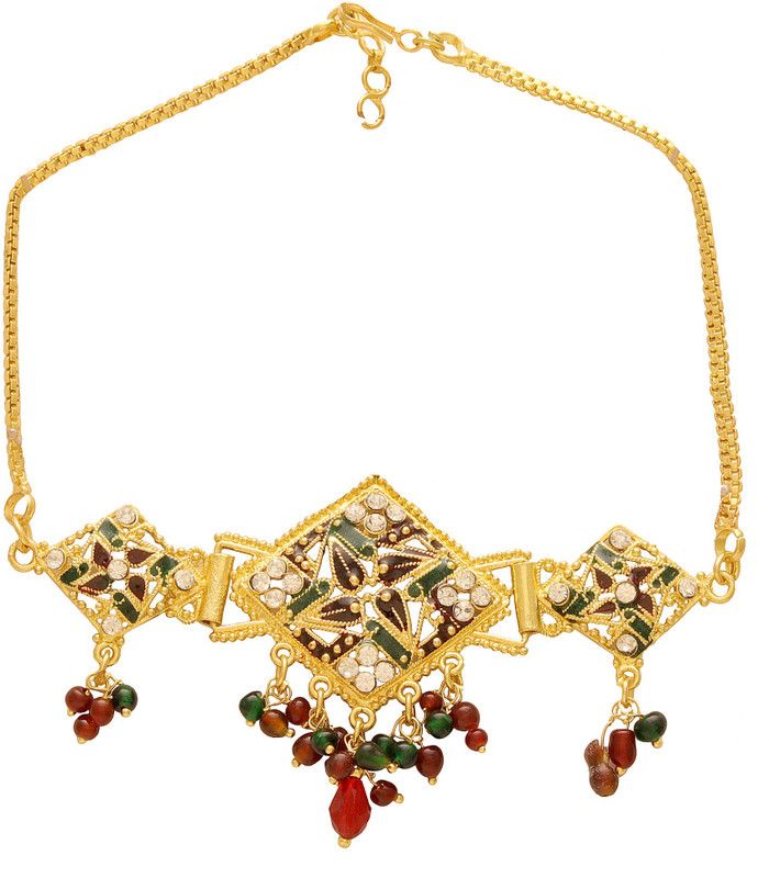 Brass Cubic Zirconia Gold-plated Armlet