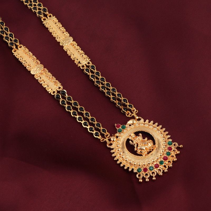 LAXMI Gold plated Long PATA Mangalsutra Alloy Mangalsutra