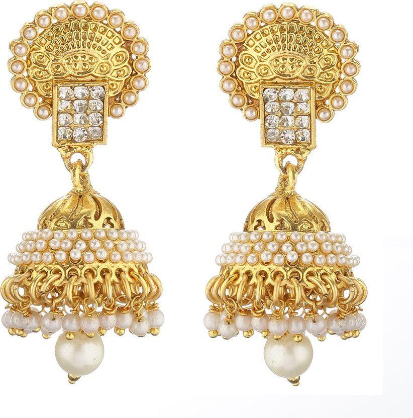 Antique Designer Earing Pearl Alloy Jhumki Earring