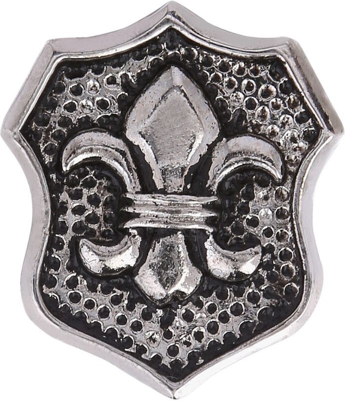Tripin classic royal shape brooch lapel pin for men TSCPSIL1793 Brooch  (Silver)