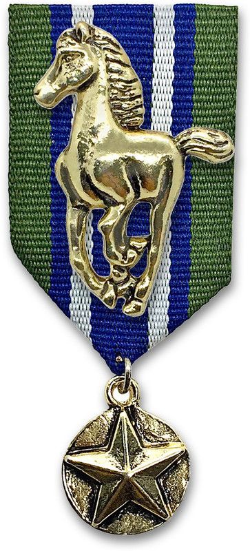 FURE Horse Badge Brooch  (Multicolor)