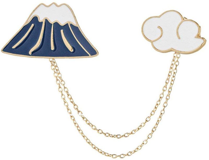 FURE Mountain & Cloud Enamel Pins Brooch  (Multicolor)