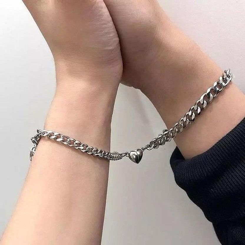 Alloy Silver Bracelet  (Pack of 2)