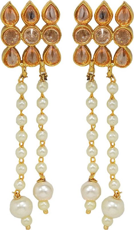 New gold plated treditional earring Cubic Zirconia Brass Stud Earring