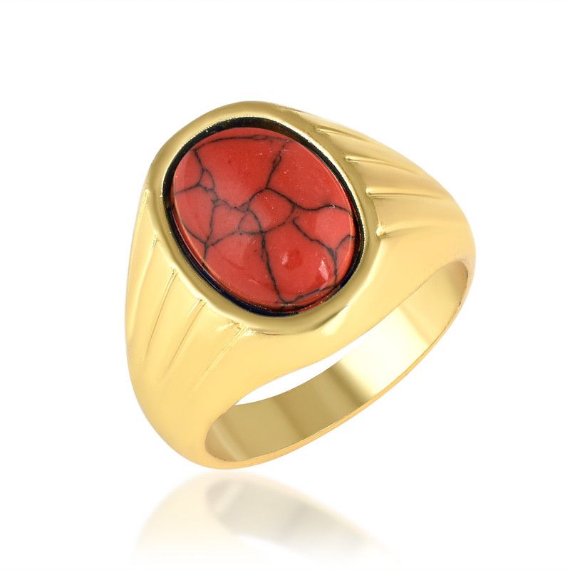 Brass Goldplated Finger Ring Brass Turquoise Gold Plated Ring