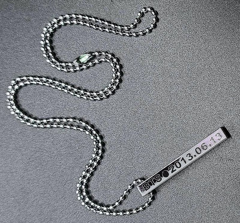 BTS Locket Chain for Girls Kpop Pendant Bangstan Boys Men Women tr269p Rhodium Stainless Steel Locket Set
