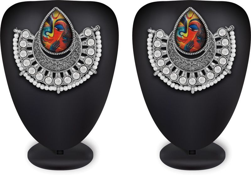 Latest Traditional Designer Stylish Fancy Diamond, Pearl Alloy Stud Earring