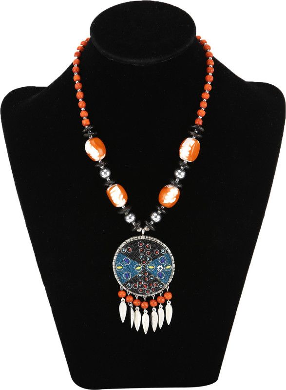 Precious Handcrafted Necklace Beads, Moonstone Silver Plated Stone Necklace