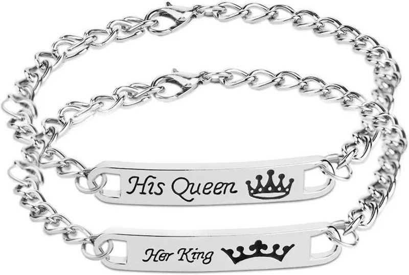Alloy Rhodium Bracelet Set  (Pack of 2)