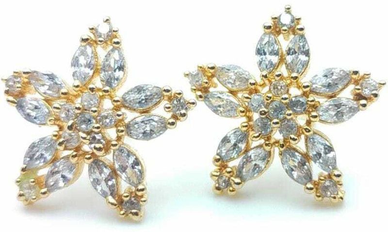 Designer Earrigns for Women and Girls Brass Stud Earring