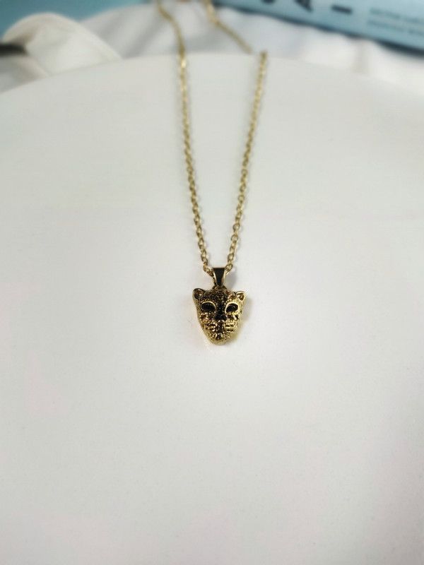 Golden panther charm Necklace Alloy Pendant