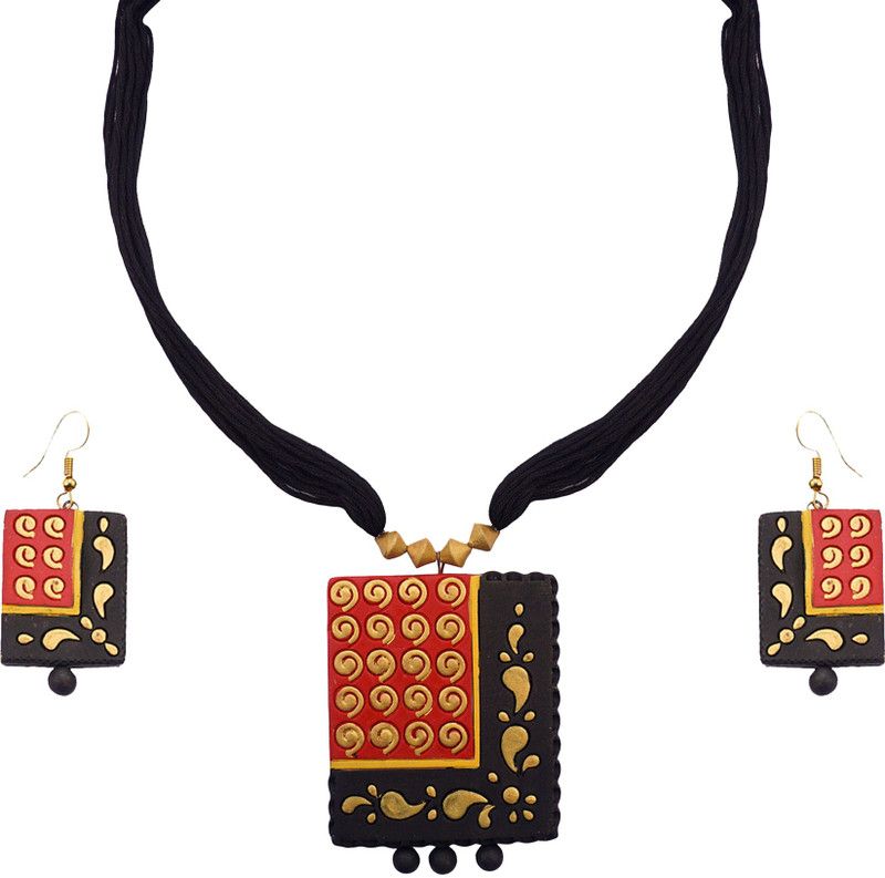 Terracotta Jewel Set  (Black, Red)