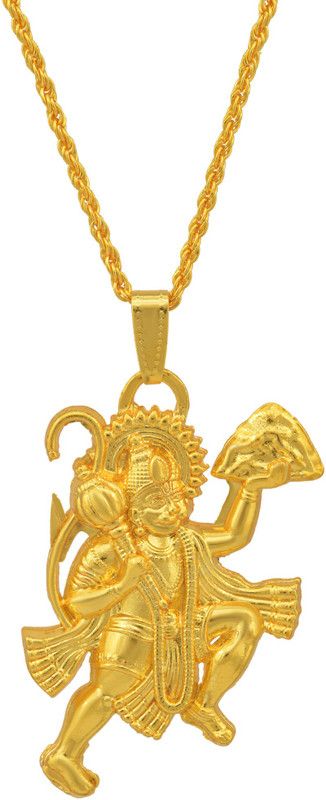 Brass Gold Bajrang Bali pendant Women temple jewellery latest Gold-plated Brass Pendant