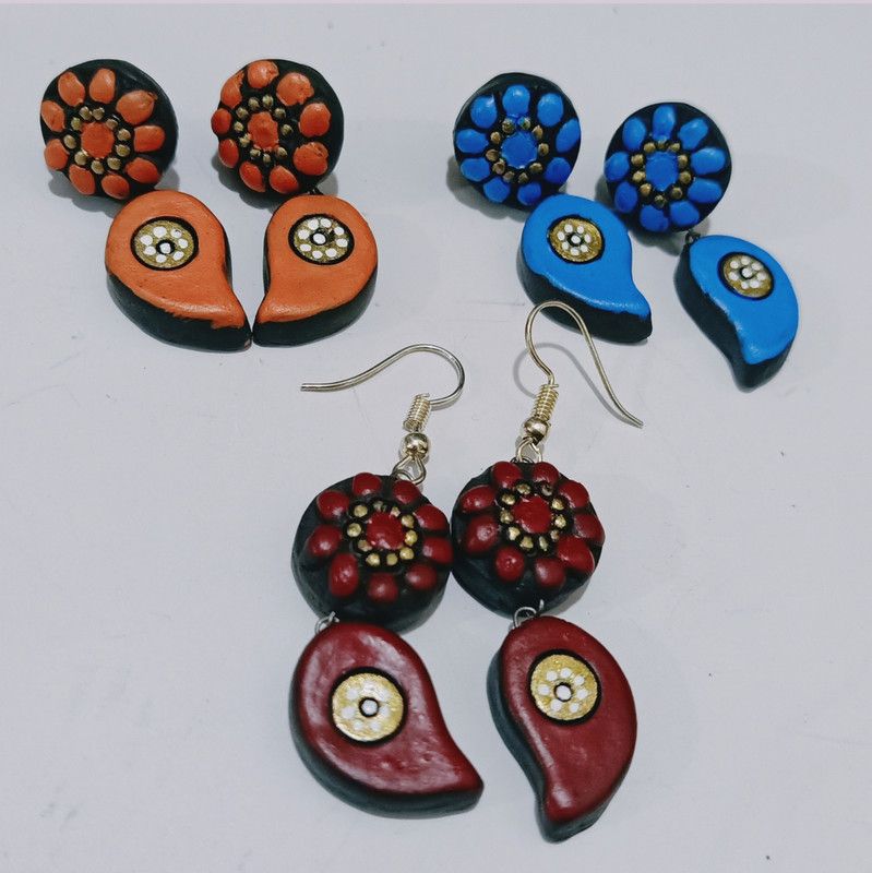 Ucn 001 Terracotta Stud Earring, Hoop Earring