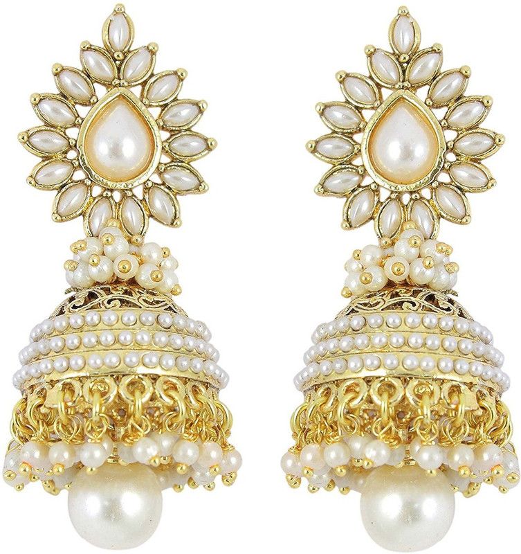 Pearl Jhumki Pearl Brass Jhumki Earring