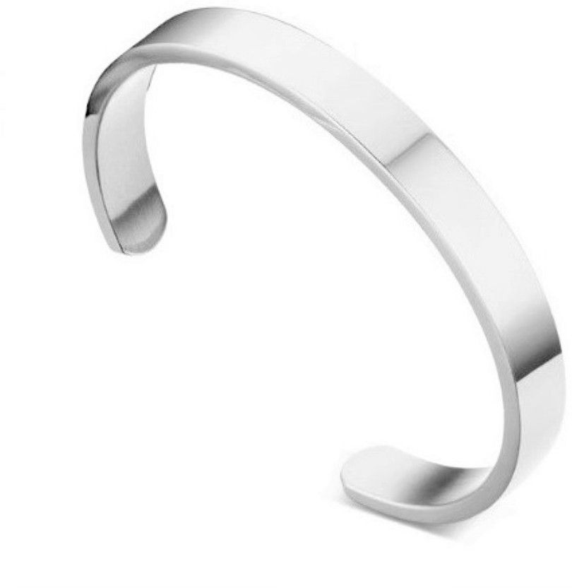 Brass, Metal, Alloy, Stainless Steel, Steel Cubic Zirconia Black Silver, Platinum, Gold-plated, Silver Kada