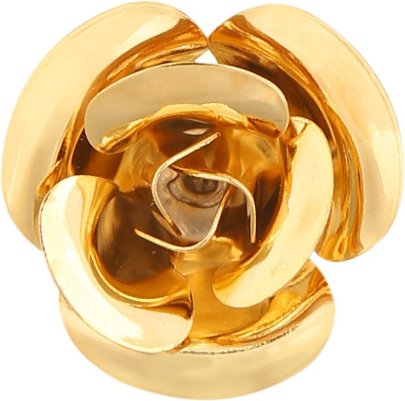 Tripin GOLDEN CLASSIC ROSE DESIGN LAPEL PIN BROOCH WITH DIAMOND CRYSTAL FOR MEN WOMEN TSCPGOLD1598 Brooch  (Gold)