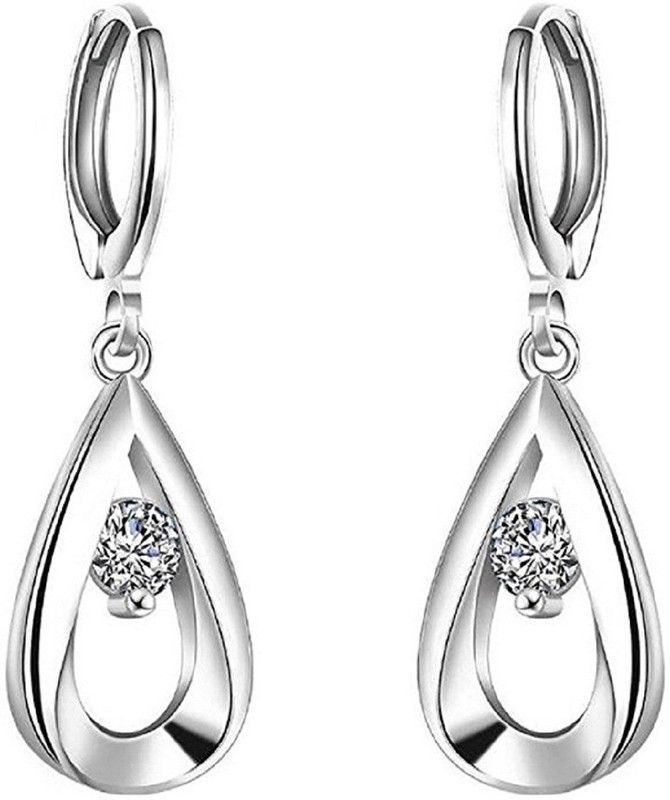Tear Drop Cubic Zericonia Stainless Steel Earrings Cubic Zirconia Metal Drops & Danglers