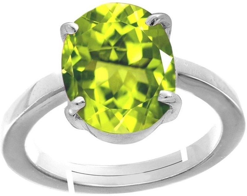 Brass, Fabric, Copper, Metal, Bronze Peridot Silver Plated Ring