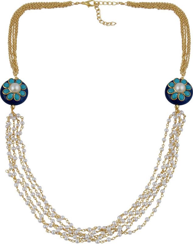 Pearl, Jade Gold-plated Plated Alloy Necklace
