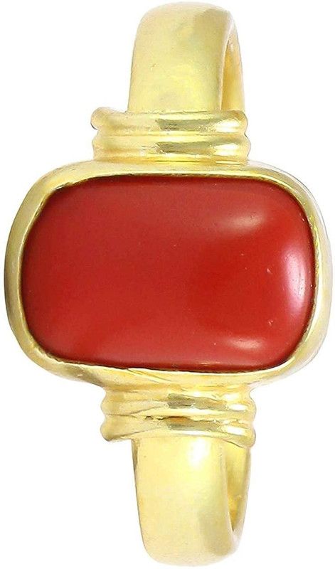 Metal, Copper, Nickel, Brass Coral Gold Plated Ring