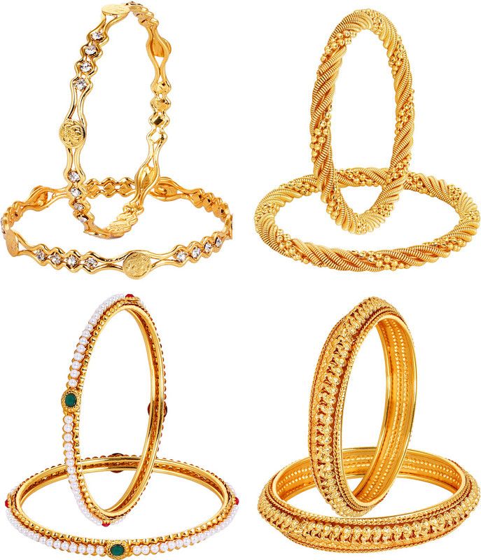 Alloy Gold-plated Bangle Set  (Pack of 8)