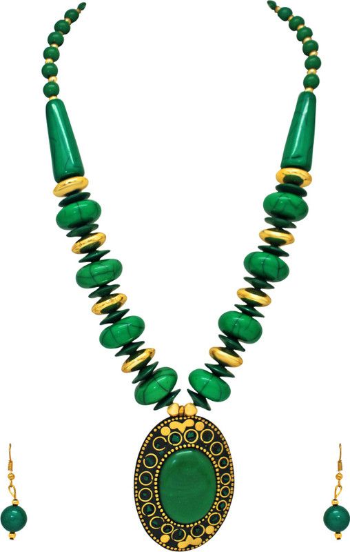 Lac Green Jewel Set  (Pack of 1)