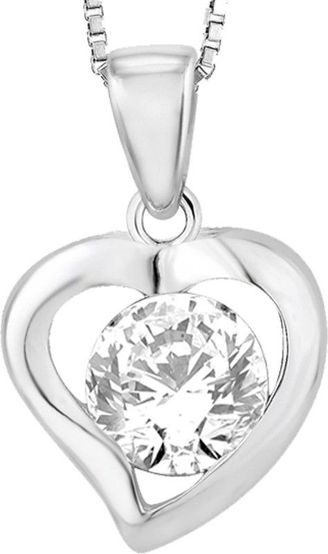 Keira Rhodium Sterling Silver Pendant