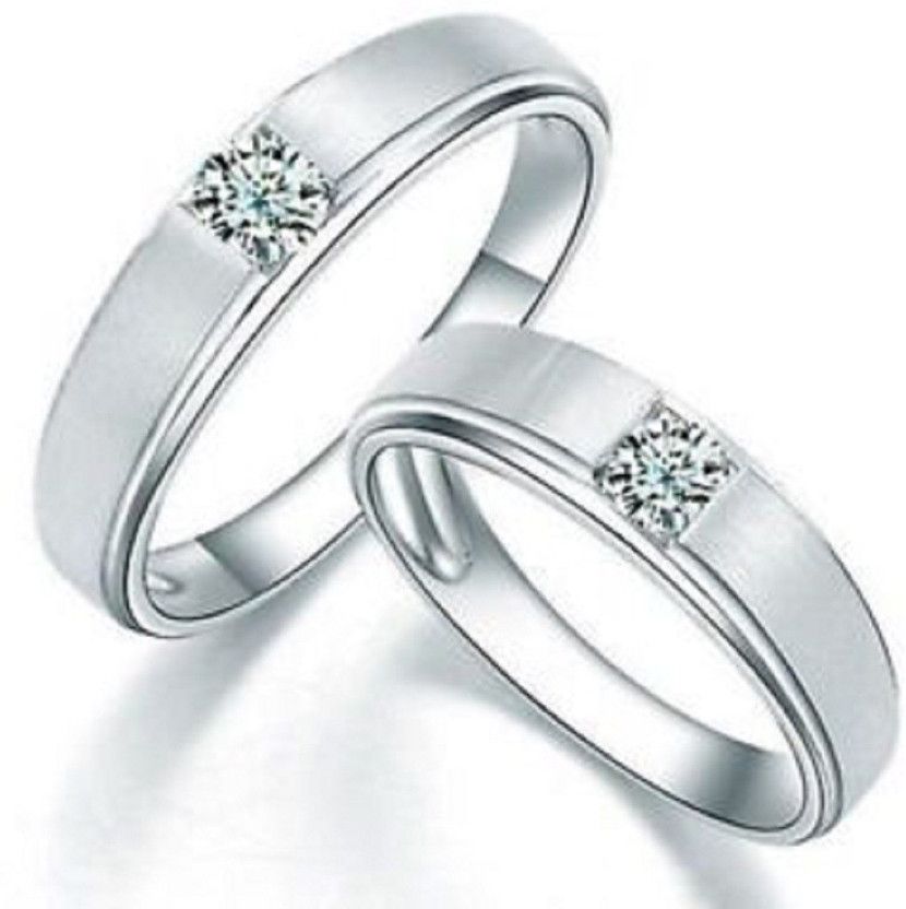 LOVE BAND RING Metal Silver Plated Ring