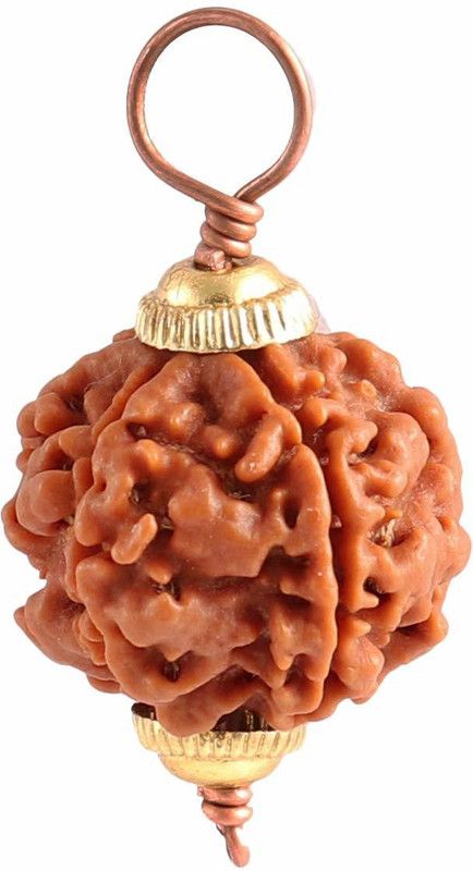Certified Natural Seven Mukhi (7 face) Rudraksha With Lab Tested Certificate Wood Pendant