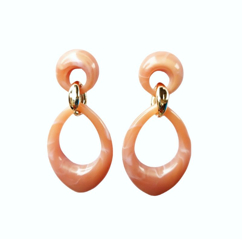 ADRcreation stylish light brown drop earrings for girls and women Stone Hoop Earring, Stud Earring