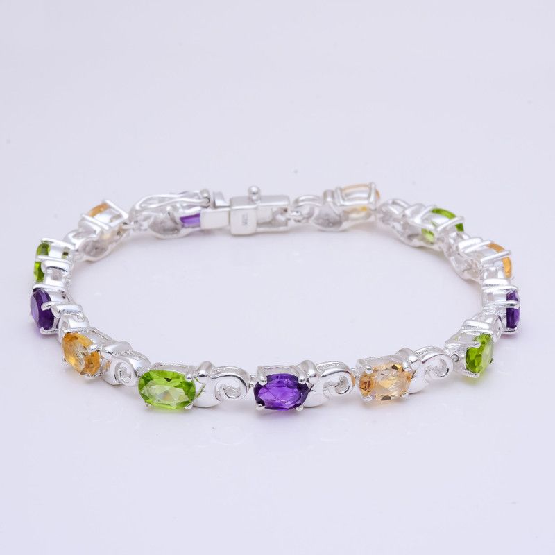 Sterling Silver Quartz Silver Bracelet  (Pack of 40)