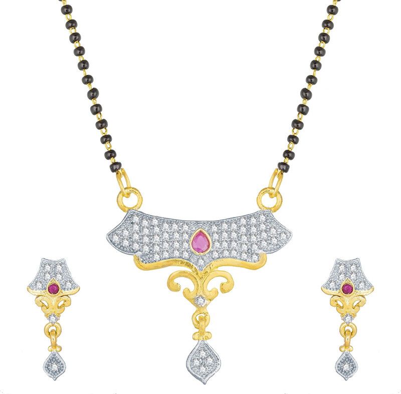 Alloy Gold-plated Silver, Gold, Pink Jewel Set  (Pack of 1)