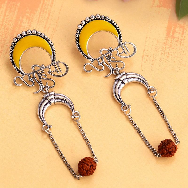 Voylla Aham Brahmasmi Ahinsa Drop Earrings Brass Drops & Danglers