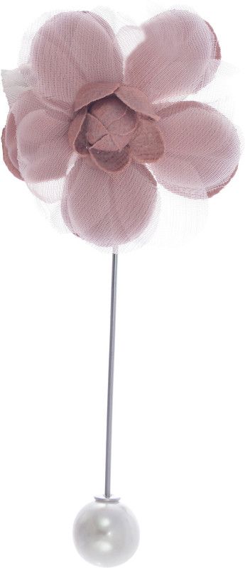 One Personal Care Floral Inspired Unisex Pins for Stole, Abaya, Burqa, Scarf, Blazer Lapel & Boutonniere Stud Brooch  (Silver, Pink)
