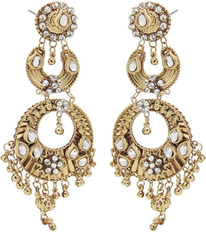 R110450R Zircon Alloy Chandbali Earring
