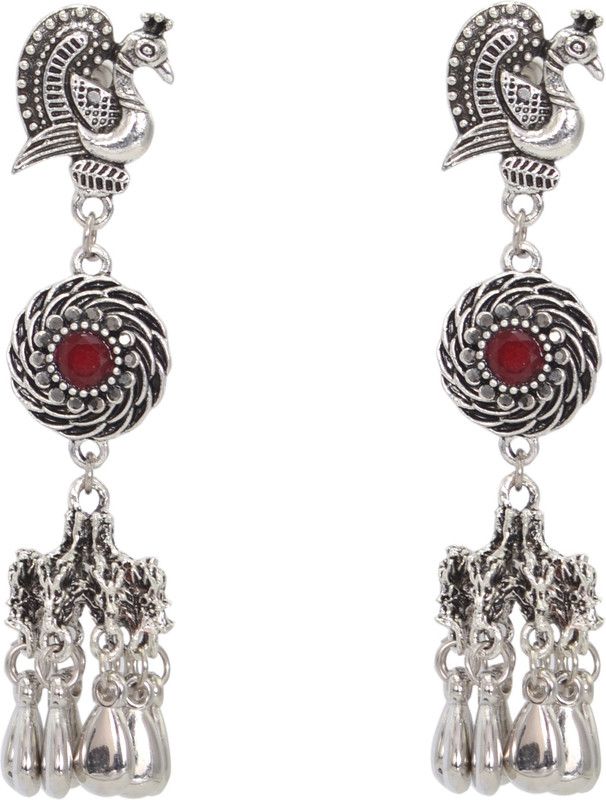 Oxidized Long Alloy Jhumki Earring