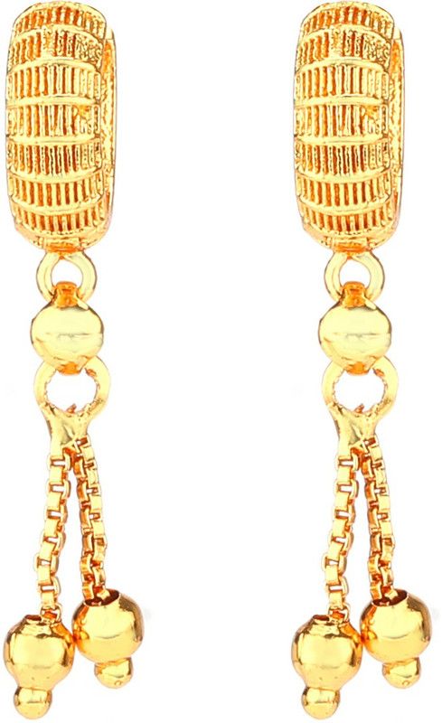 Gautam Daily Wear Gold Colour Plated Brass Hoop Bali For Women (HH1) Brass Clip-on Earring