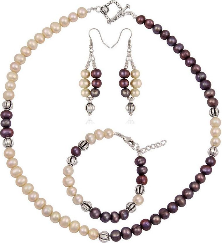 Alloy Orange, Black Jewel Set  (Pack of 1)